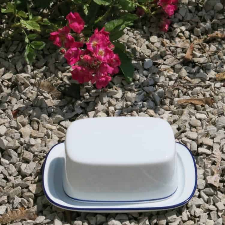 Butterdose König Blaurand klein für 125 gr Butter