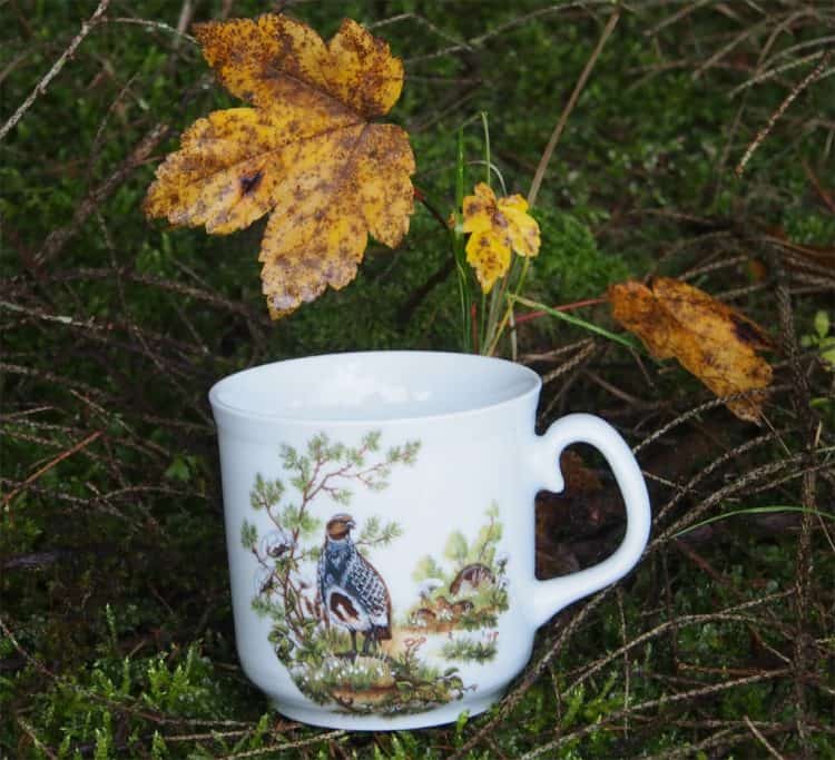 Frühstücksporzellan Becher Sina groß mit Rebhuhn