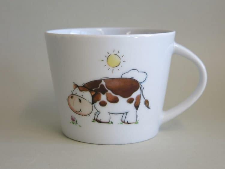 Tasse für Krippenkinder Clio Kuh Kindergartenporzellan