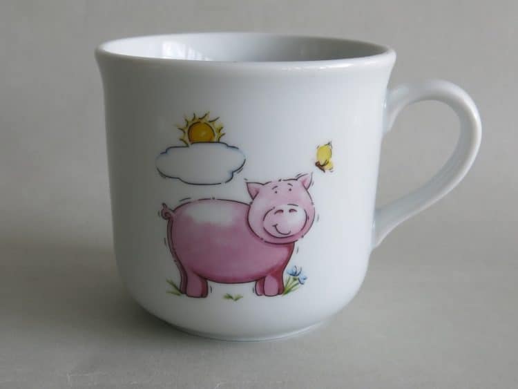 Kinderbecher 230 ml mit Schwein und Sonne
