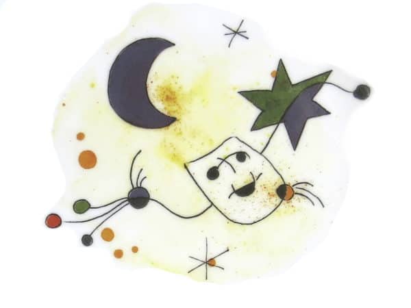 Sternenhimmel und Masken Motiv angelehnt an den Künstler Miro