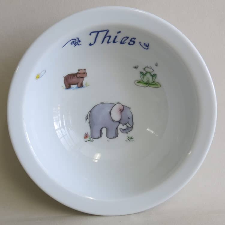 Kinderset Porzellan Müslischüssel 16 cm afrikanische Tiere