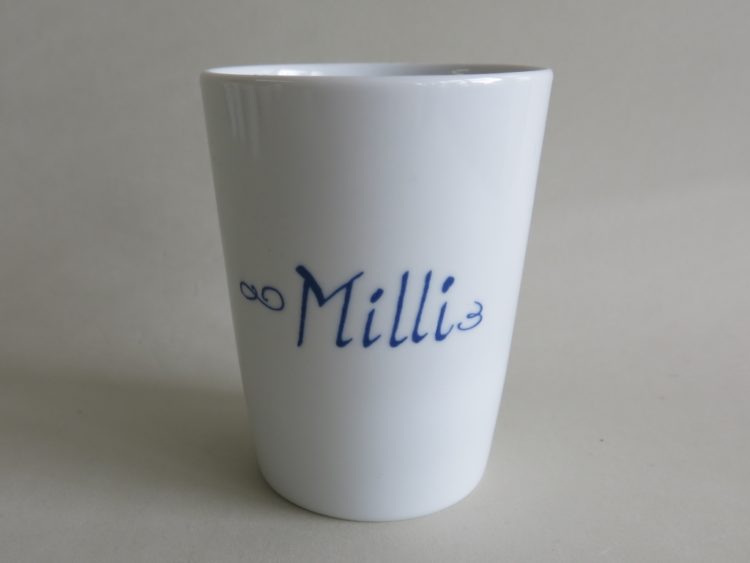 Namenstasse Becher Milli ohne Henkel 300 m l