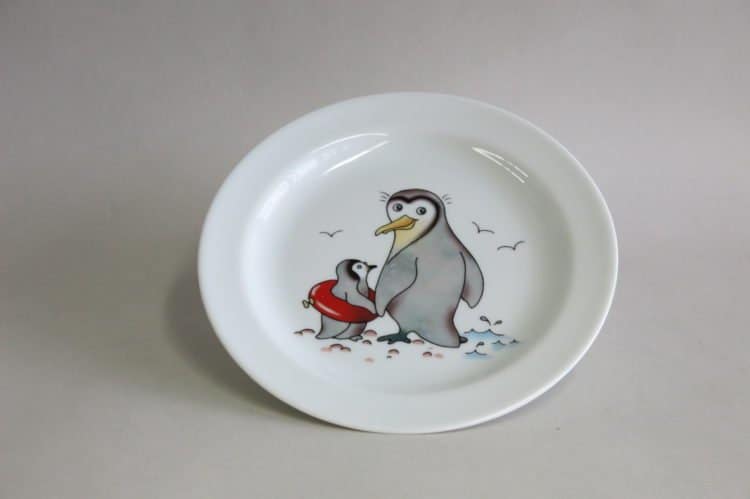 Kindergeschirr Porzellan Teller 19 cm Pinguine