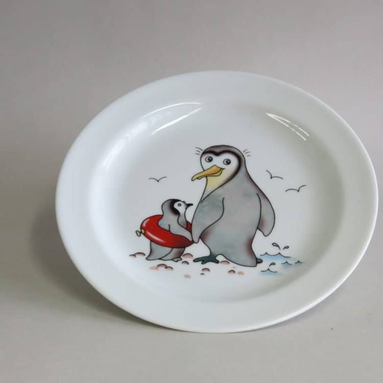 Kindergeschirr Porzellan Teller 19 cm Pinguine