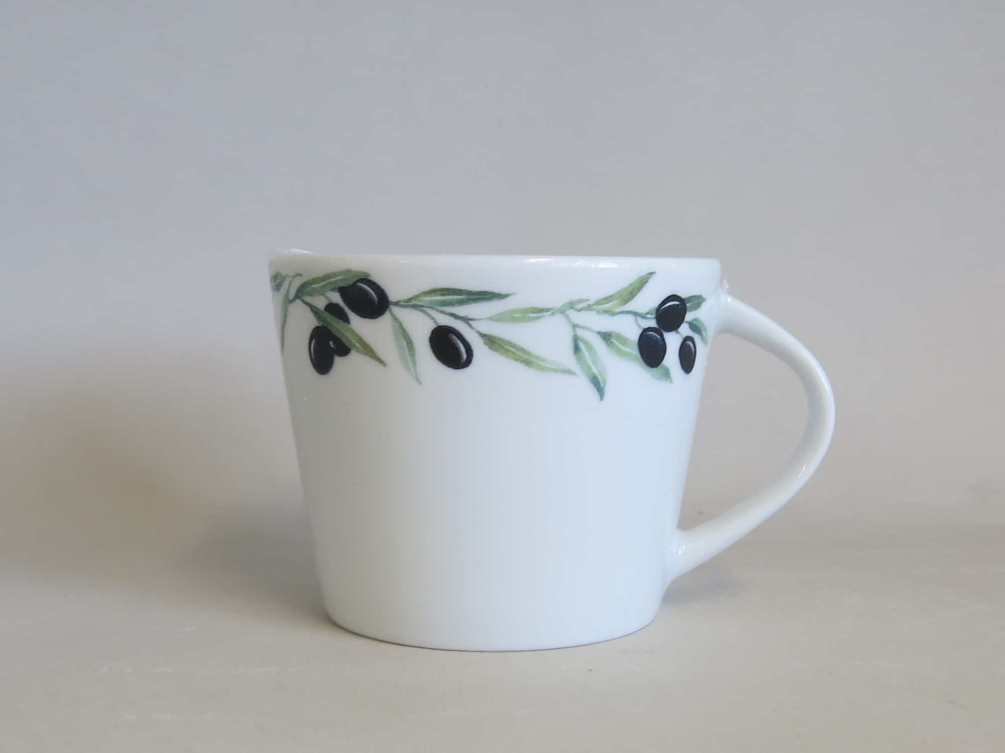  Moderne  Tasse  Clio mit Olivenmuster Tasse  f r Tee oder Kaffee