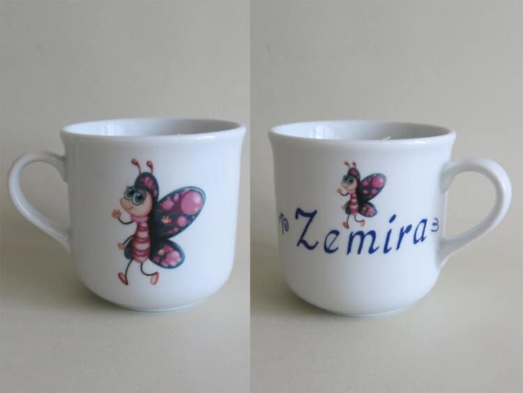 Kinderbecher 230 ml mit Smilla Schmetterling und Namen personalisiert