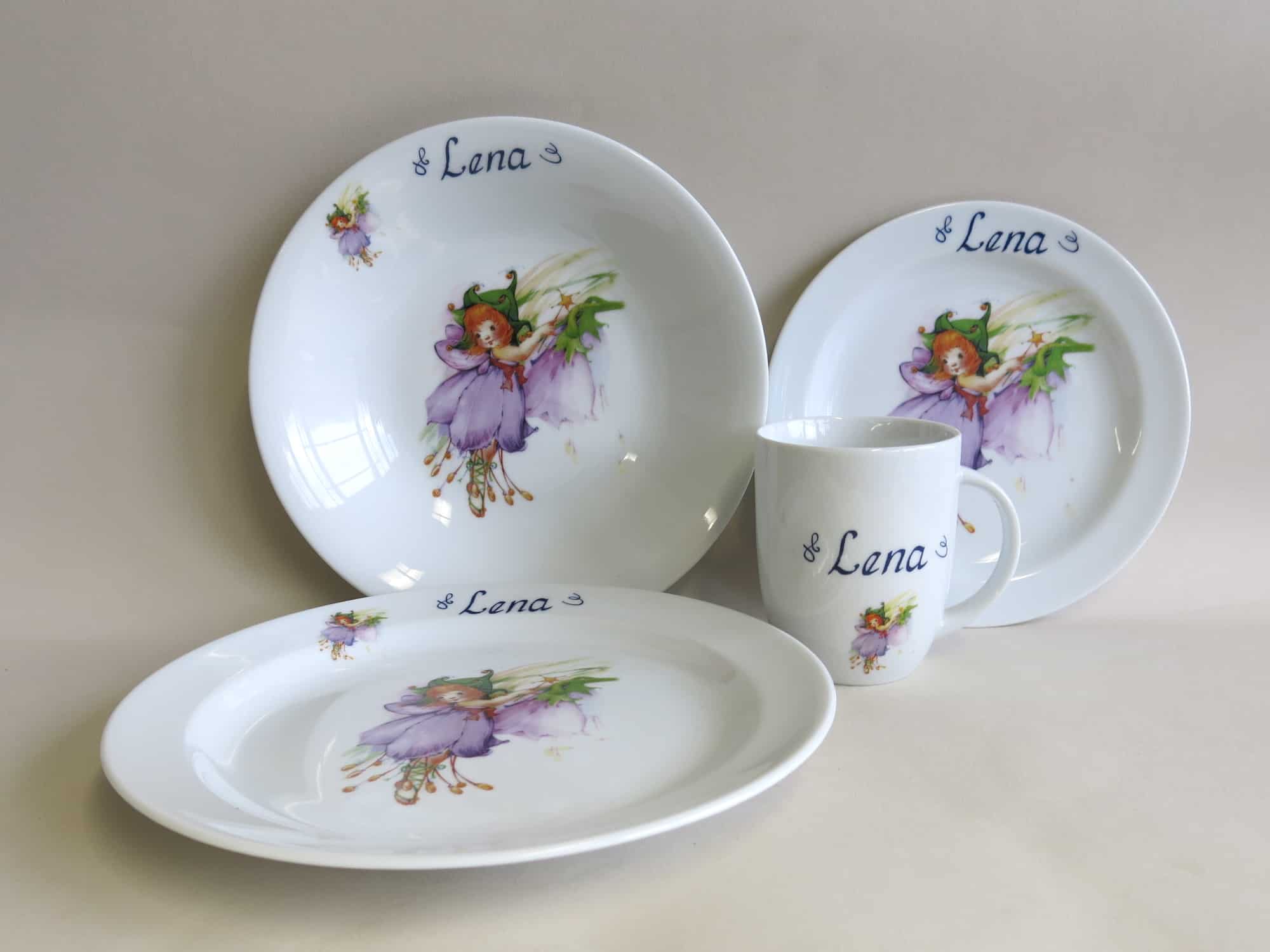 Set Essteller Elfe Azura Glöckchen mit Becher Daria