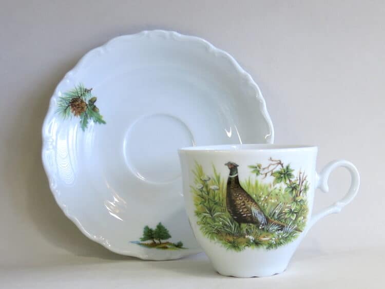 Ofelie Tasse mit Untertasse Jagdmotiv Fasan