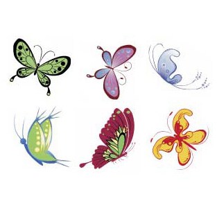 Motiv Bits für das Schmetterlingsherz verschiedene Schmetterlinge