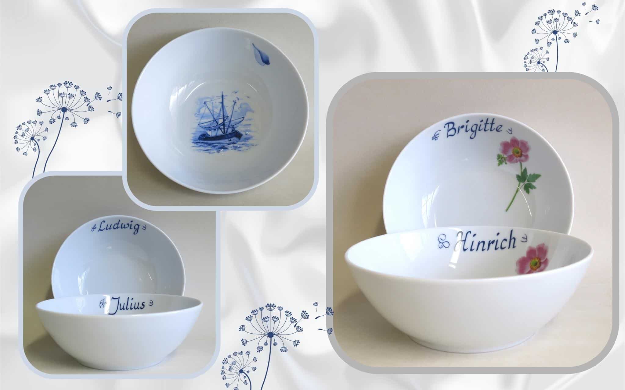 Gastgeschenke Bowls aus Porzellan, mit oder ohne Personalisierung