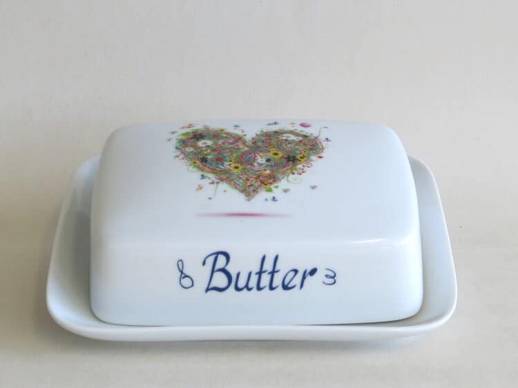 Butterdose Krystof 250g mit Sommerherz und Butter