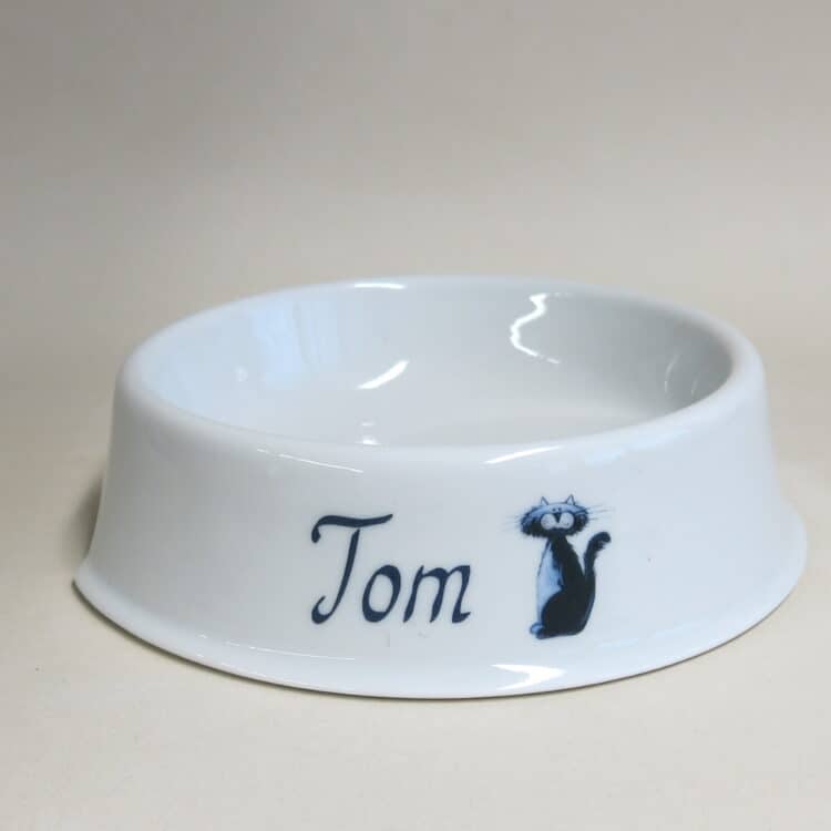 Porzellan Katzennapf mit Kater Tom und Namen