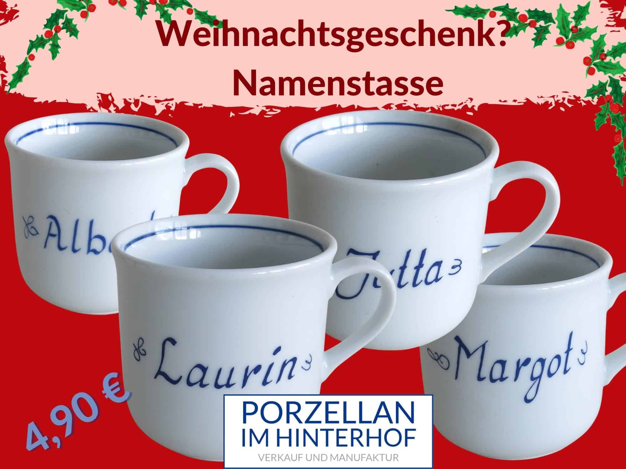 Geschenk Weihnachten Sonderangebot Namenstassen