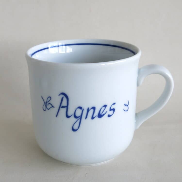 Sonderpreis klassische Porzellan Namenstasse Agnes