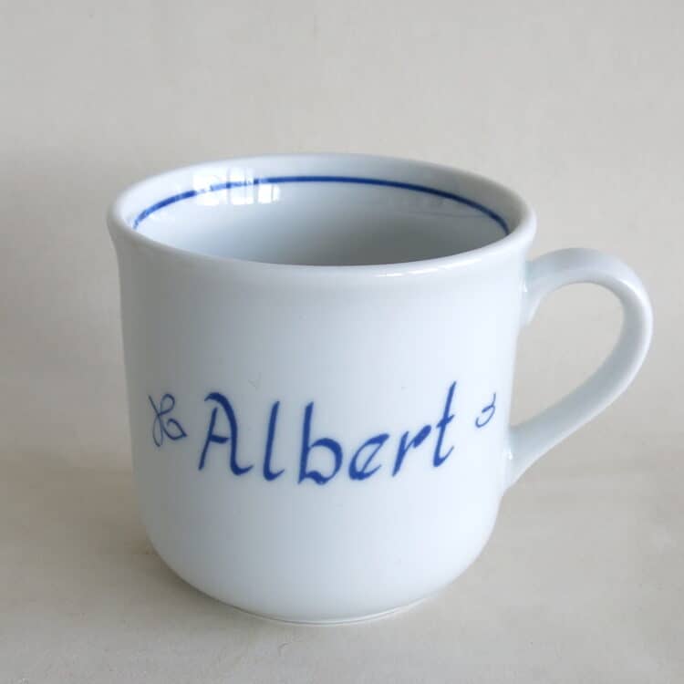 Sonderpreis klassische Porzellan Namenstasse Albert