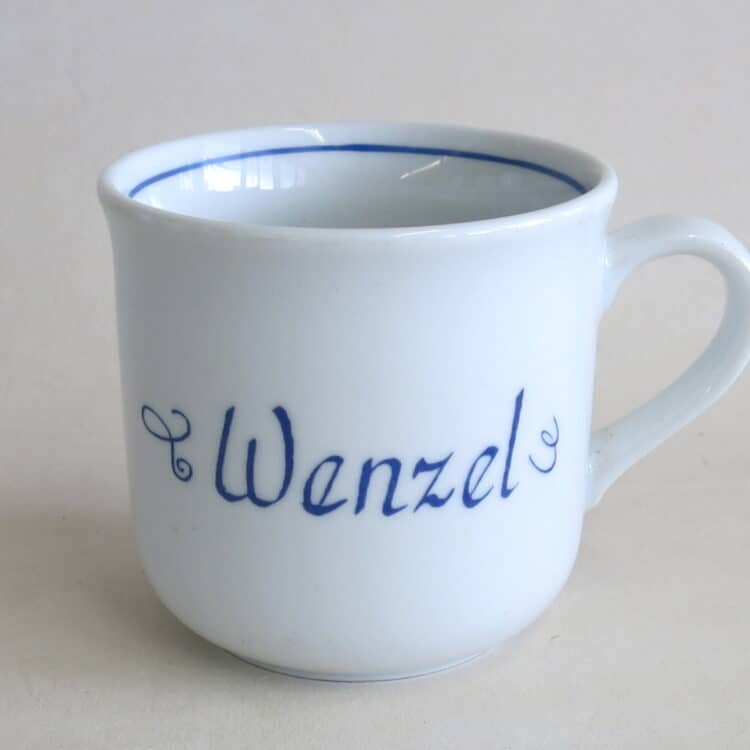 Klassische Namenstasse Sonderangebot Wenzel