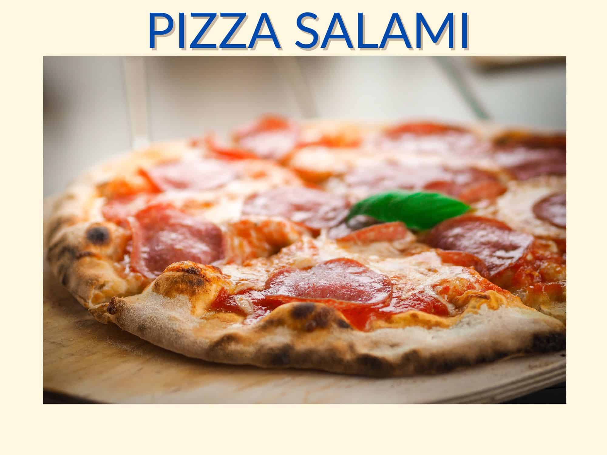 Pizza Salami für Blogbeitrag