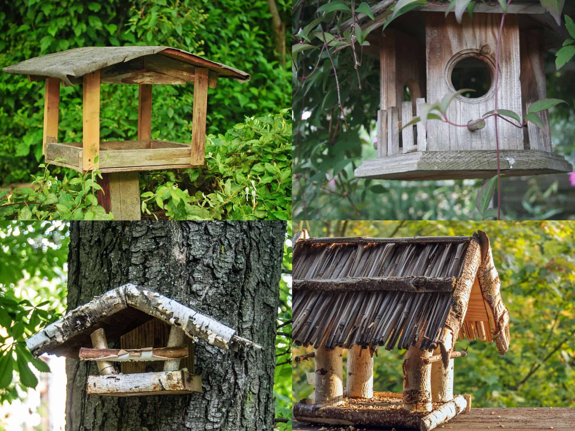 Vogelfutter Häuschen, urig, aber nicht die beste Lösung