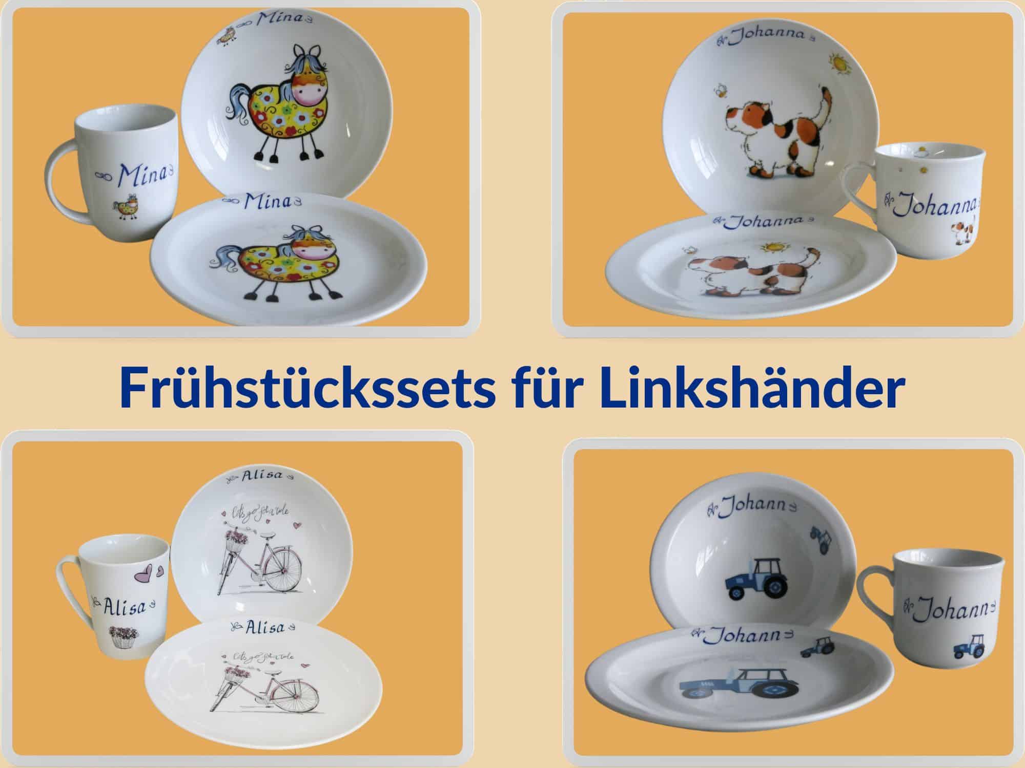 Collage Linkshänder Frühstückssets ohne Logo