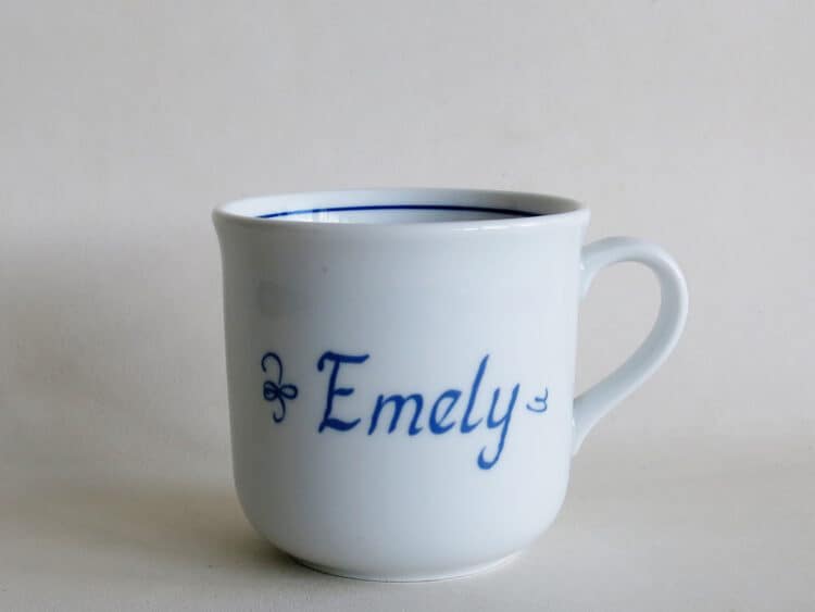 Klassische Namenstasse Sonderangebot Emely