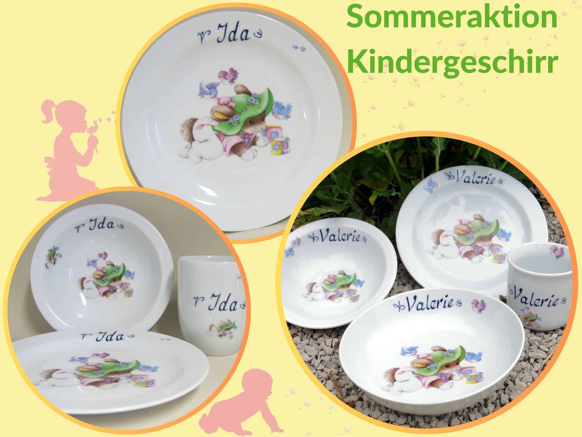 Sommeraktion 2023 Kindergeschirr Häschen grüner Hut 24.6.- 6.7.2023 im Sonderangebot