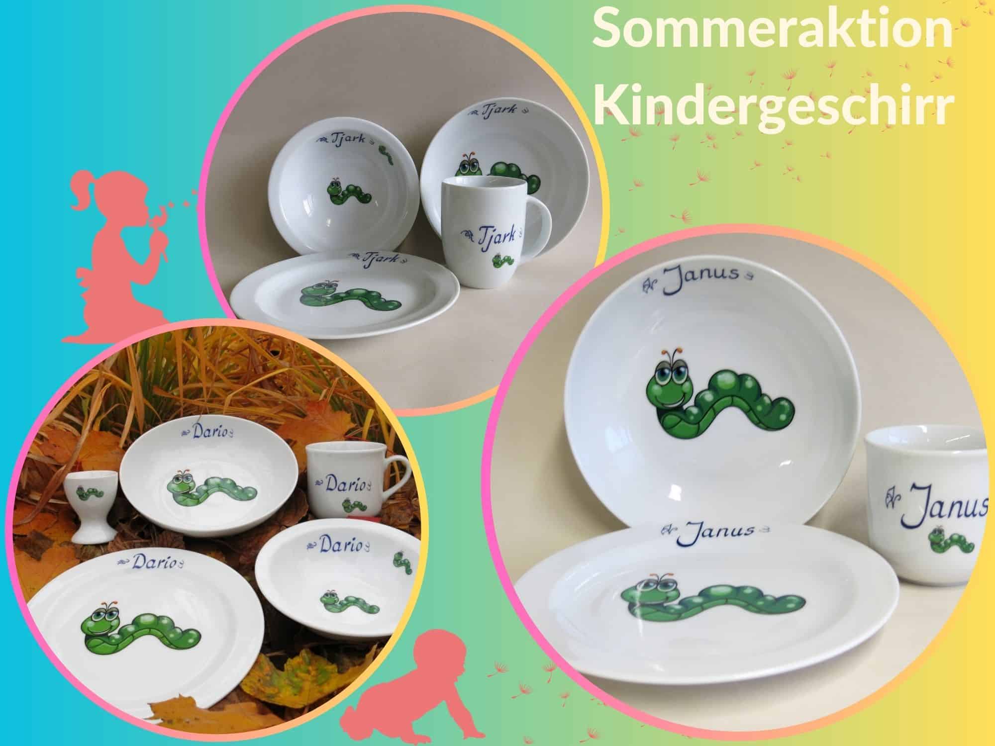 Sommeraktion 2023 Kindergeschirr Rolli Raupe 