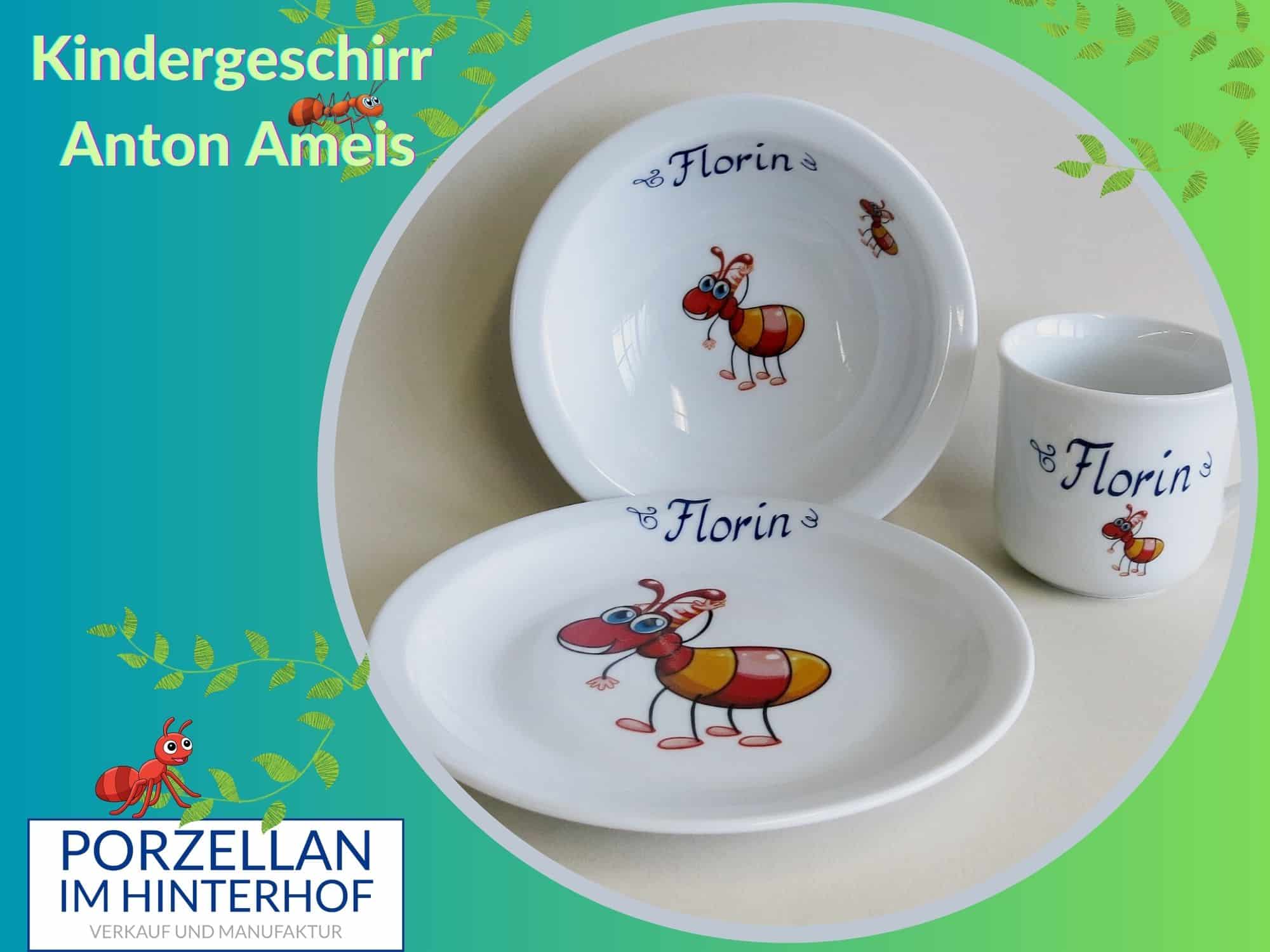 Porzellan KindergeschirrAnton Ameis