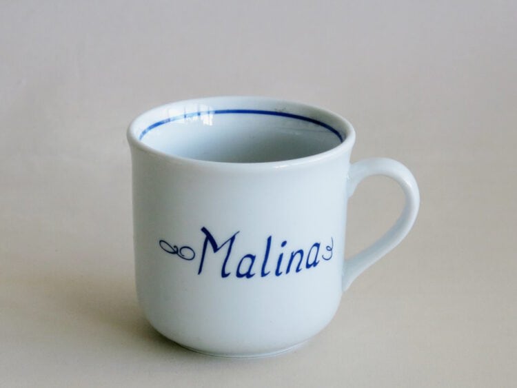 Sonderpreis klassische Namenstasse Malina